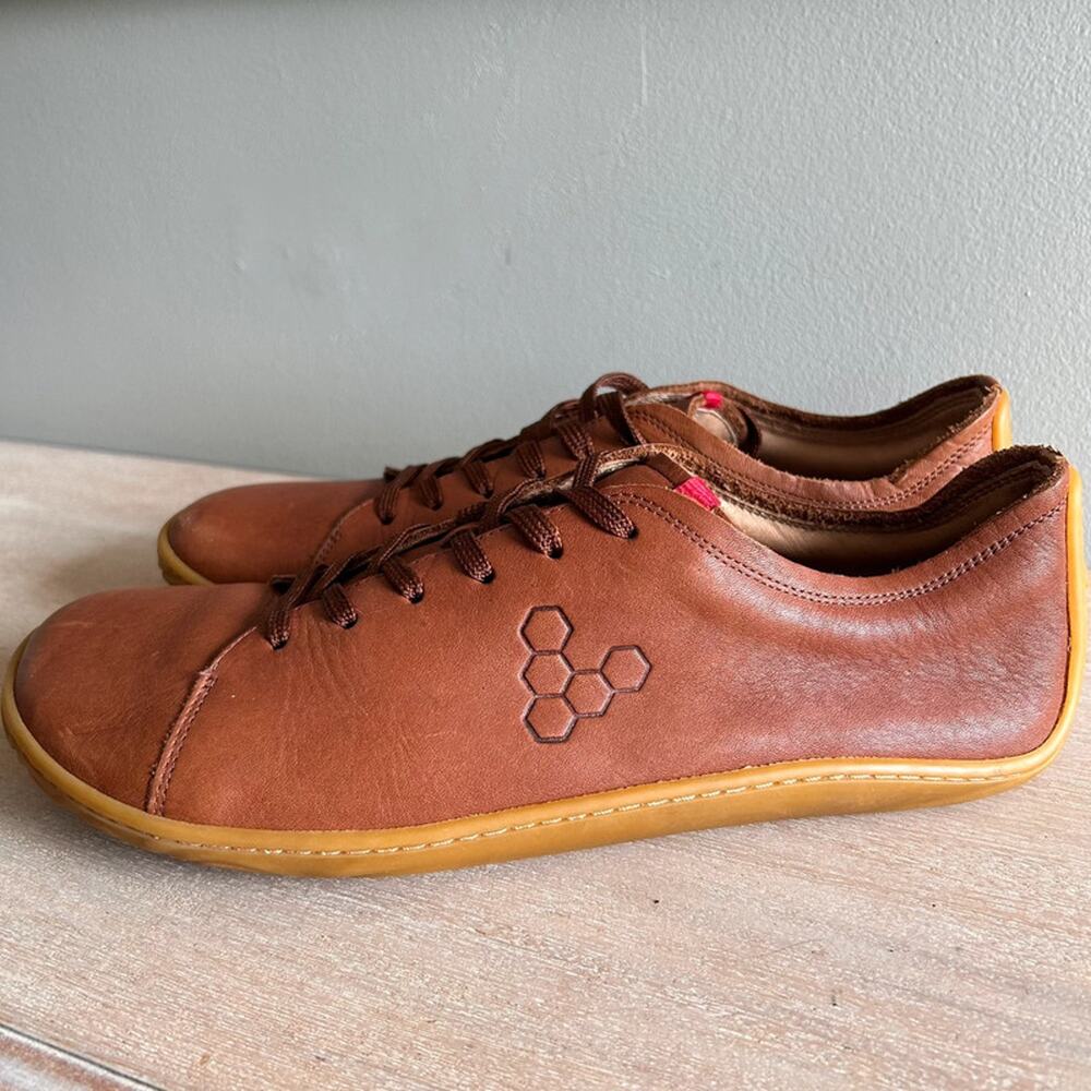 Vivo Barefoot mens brown leather sneakers size 44